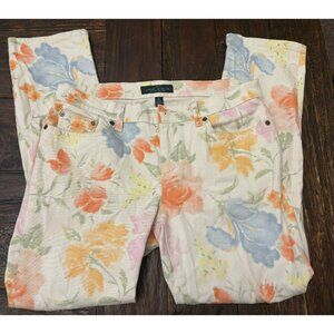 Ralph Lauren Modern Straight Floral Jeans 8